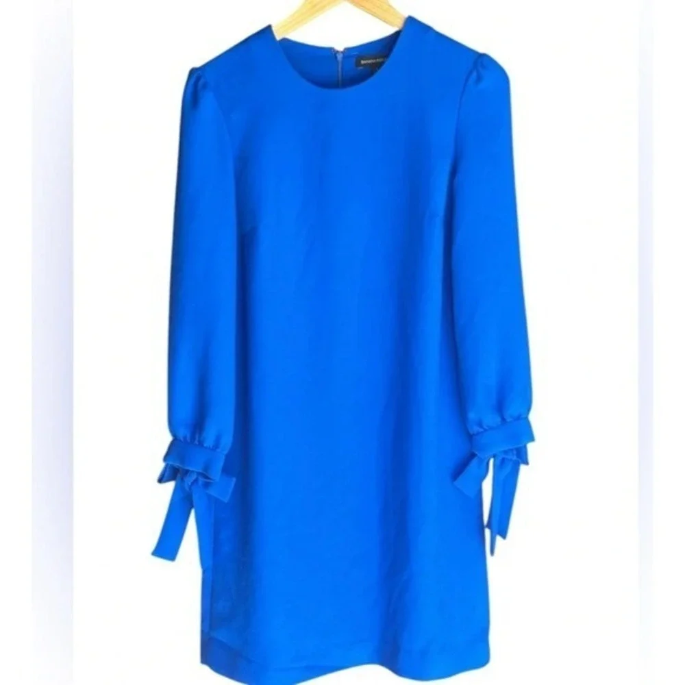 Banana Republic Royal Blue Tie Sleeve Shift Dress XL Lovely - Picture 4 of 4